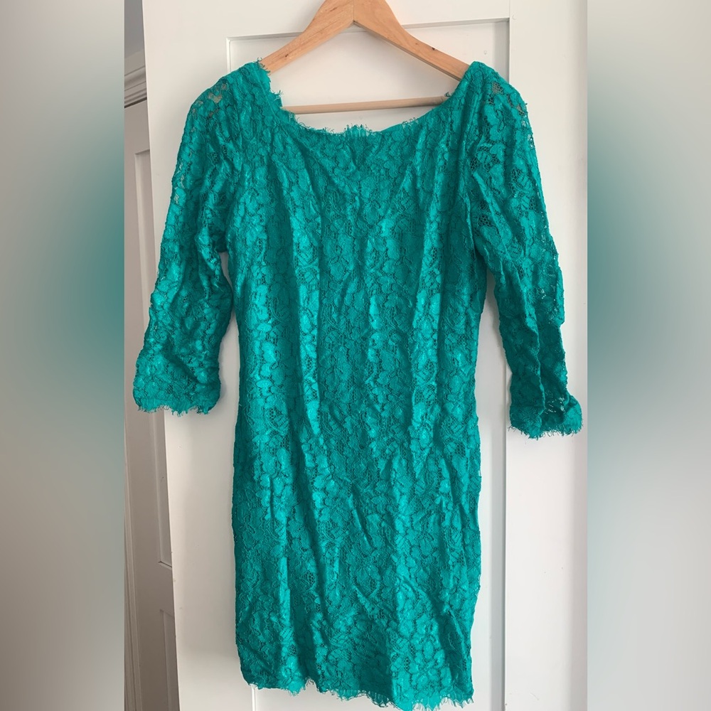 Vintage Green Diane Von Furstenberg cocktail dress